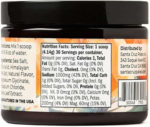 Santa Cruz Paleo Electrolyte Powder, Mango Flavor, Sugar Free Hydration Drink Mix with Himalayan Pink Salt, Sea Salt, Magnesium Glycinate, Potassium Chloride, Sweetened with Stevia, 30 Servings - Image 7