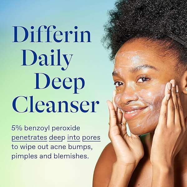 Differin Acne Skin Care Kit, Differin Gel Retinoid Acne Treatment for Face with 0.1% Adapalene & 5% Benzoyl Peroxide Face Wash & Body Wash, Designed for Pimple and Acne Prone Skin - Image 4