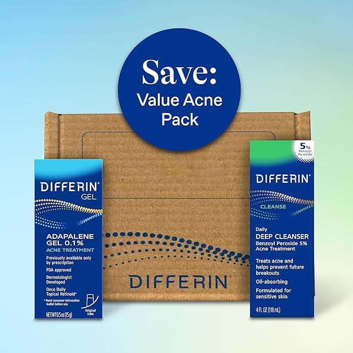 Differin Acne Skin Care Kit, Differin Gel Retinoid Acne Treatment for Face with 0.1% Adapalene & 5% Benzoyl Peroxide Face Wash & Body Wash, Designed for Pimple and Acne Prone Skin - Image 9