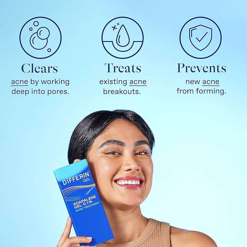 Differin Acne Skin Care Kit, Differin Gel Retinoid Acne Treatment for Face with 0.1% Adapalene & 5% Benzoyl Peroxide Face Wash & Body Wash, Designed for Pimple and Acne Prone Skin - Image 10