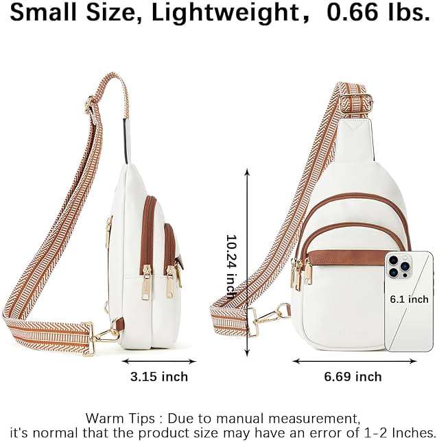BOSTANTEN Sling Bag for Women Leather Crossbody Bags Fanny Pack Chest Bag for Travel - Image 4