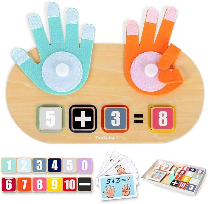 TOP BRIGHT Preschool Number Blocks Counting Toy for Toddlers 3-5 Year Old Boys Girls, Montessori Math Manipulatives, Educational Learning Gift with Storage Box - Image 1