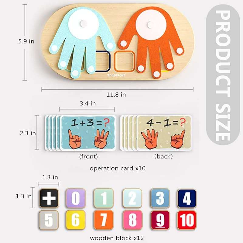 TOP BRIGHT Preschool Number Blocks Counting Toy for Toddlers 3-5 Year Old Boys Girls, Montessori Math Manipulatives, Educational Learning Gift with Storage Box - Image 3