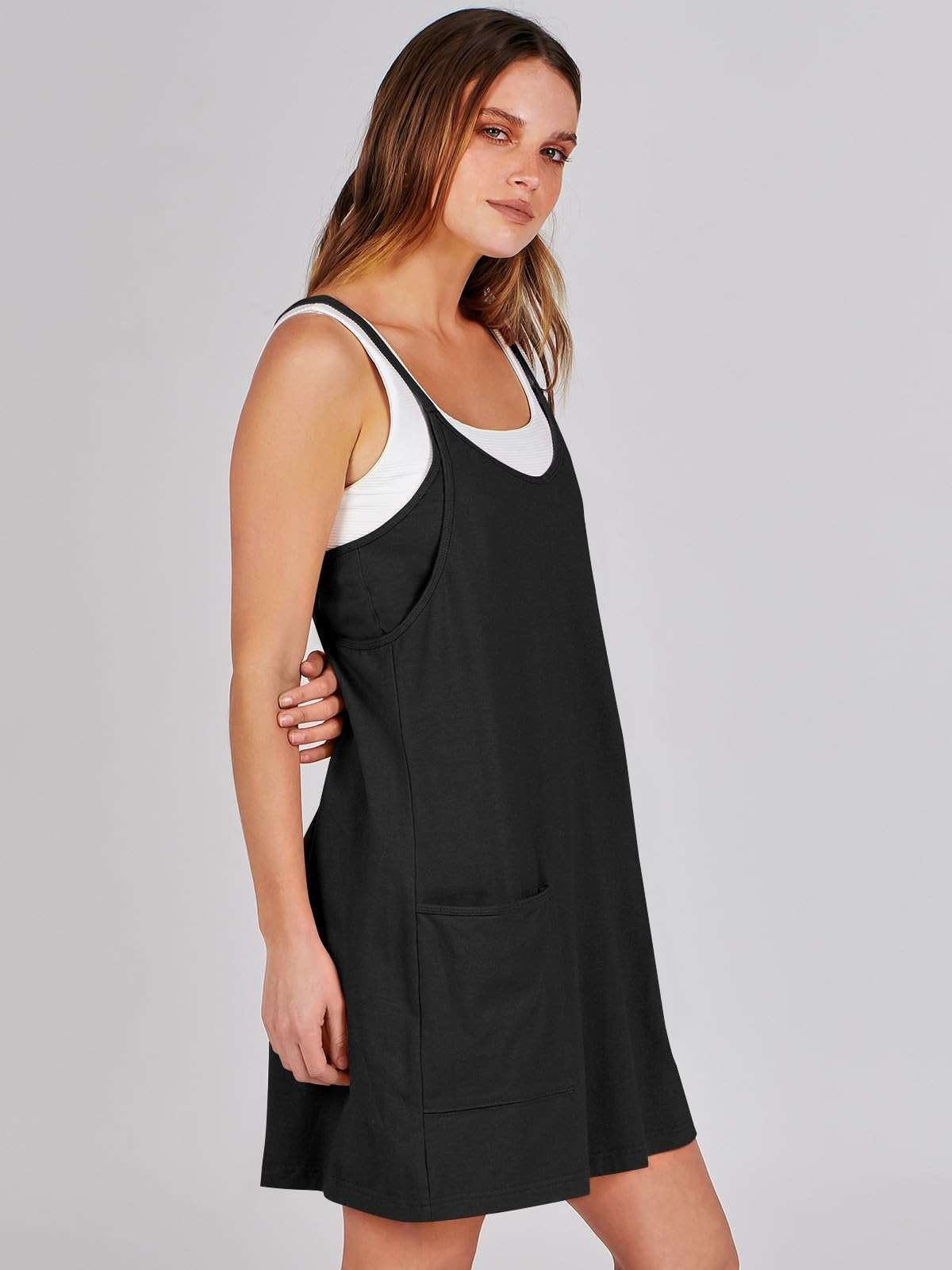 ANRABESS Women Athletic Dress Summer Tennis Workout Active Sports Mini Romper Dress Built in Shorts Travel Vacation Clothes - Image 4