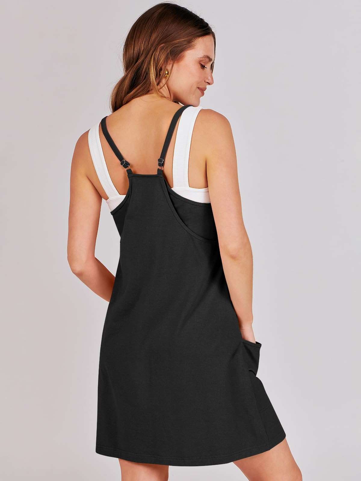 ANRABESS Women Athletic Dress Summer Tennis Workout Active Sports Mini Romper Dress Built in Shorts Travel Vacation Clothes - Image 5