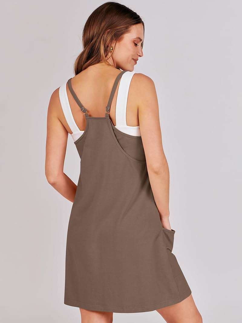 ANRABESS Women Athletic Dress Summer Tennis Workout Active Sports Mini Romper Dress Built in Shorts Travel Vacation Clothes - Image 5