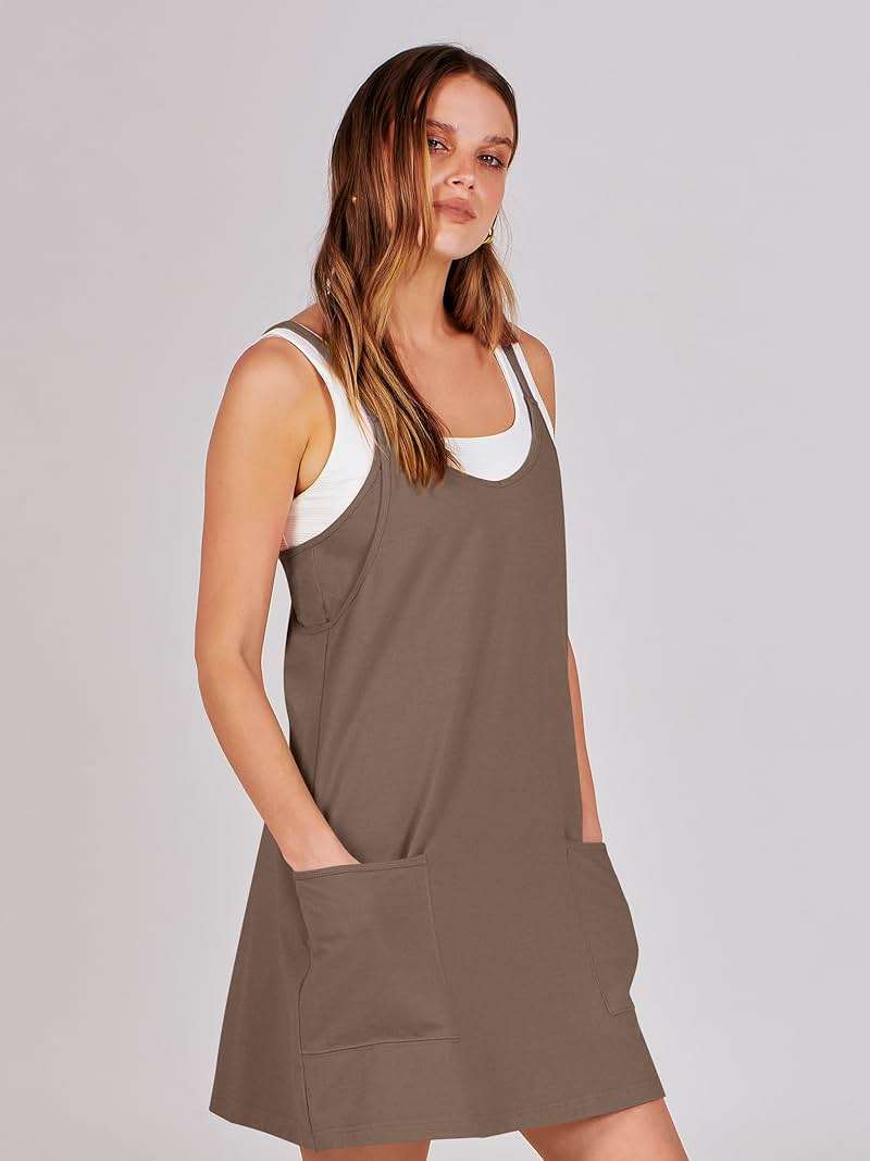 ANRABESS Women Athletic Dress Summer Tennis Workout Active Sports Mini Romper Dress Built in Shorts Travel Vacation Clothes - Image 8