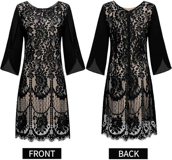 COOAN Wedding Guest Cocktail & Formal Dresses for Women - Lace Sequin Prom Evening Dress - Image 2