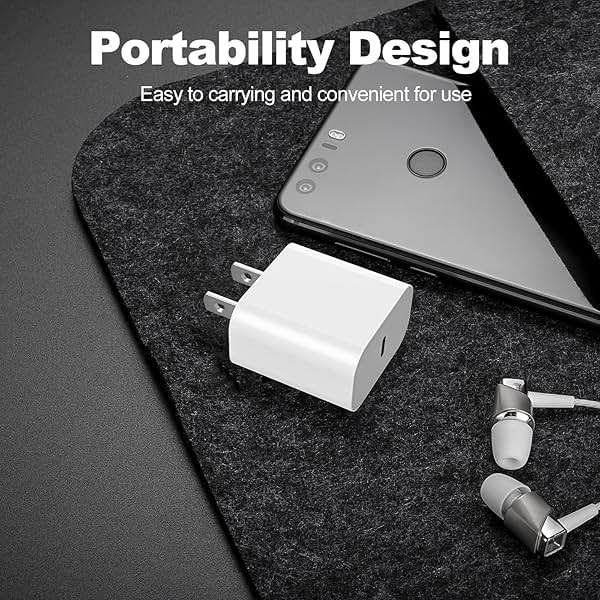 iPhone 17 16 15 Charger Fast Charging,2Pack 20W Apple iPad USB C Wall Chrager Block with 6FT USB C to C Cable for iPhone 17/Pro/Pro Max/17 Air/ 16/16 Pro/16 Pro Max/15/Plus/Pro/Pro Max (White) - Image 5