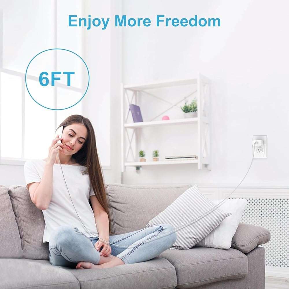 iPhone 17 16 15 Charger Fast Charging,2Pack 20W Apple iPad USB C Wall Chrager Block with 6FT USB C to C Cable for iPhone 17/Pro/Pro Max/17 Air/ 16/16 Pro/16 Pro Max/15/Plus/Pro/Pro Max (White) - Image 9