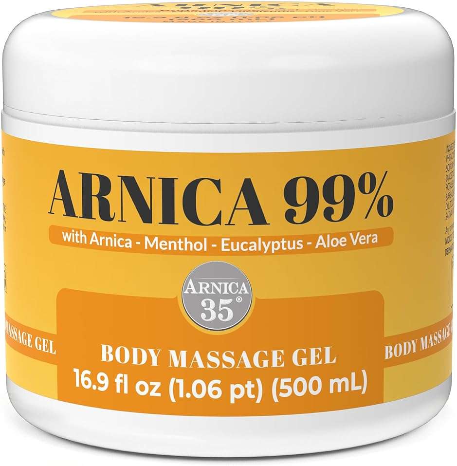 Arnica 35 Arnica Body Massage Gel – Water-Based Cosmetic Massage Gel with Arnica Montana, Fast-Absorbing Lightweight Texture, Non-Greasy Feel, Dermatologically Tested, 16.9 fl oz - Image 1