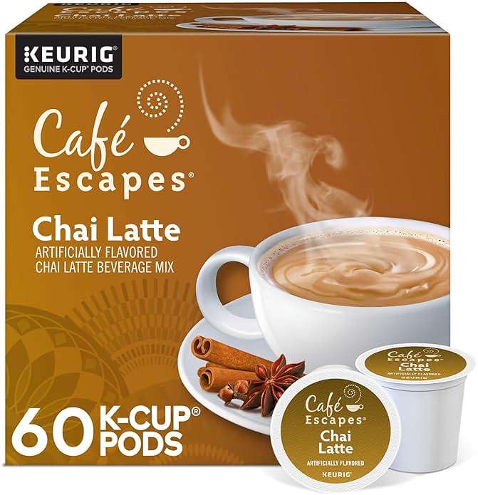 Café Escapes Chai Latte, Single-Serve K-Cup Pods, 60 Count - Image 1