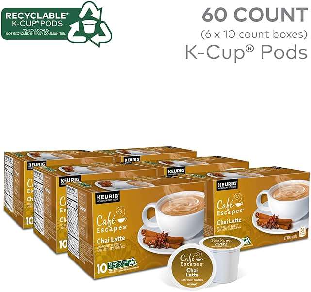 Café Escapes Chai Latte, Single-Serve K-Cup Pods, 60 Count - Image 2