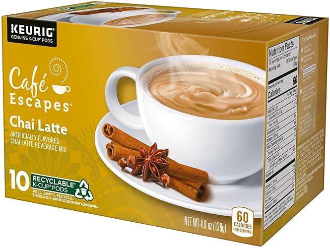 Café Escapes Chai Latte, Single-Serve K-Cup Pods, 60 Count - Image 9