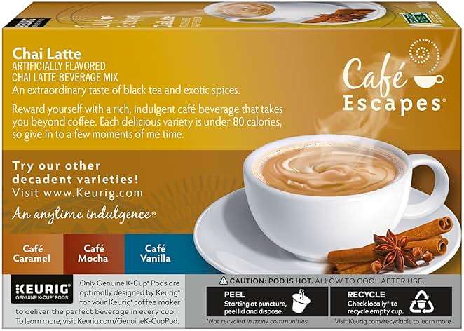 Café Escapes Chai Latte, Single-Serve K-Cup Pods, 60 Count - Image 10