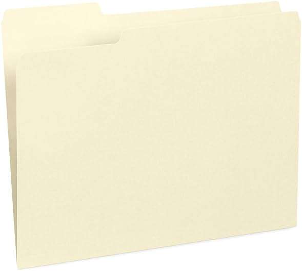 Blue Summit Supplies 200 File Folders, Letter Size, 1/3 Cut Tab, Manila | Durable 11pt Uncoated Paper, 1/3 Cut Top Tab, Assorted Tab Positions, for Office, School, and Home Filing - Image 6