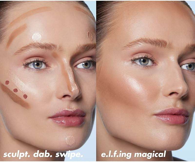 e.l.f. Halo Glow Contour Beauty Wand, Liquid Contour Wand For A Naturally Sculpted Look, Buildable Formula, Vegan & Cruelty-free, Light/Medium - Image 5