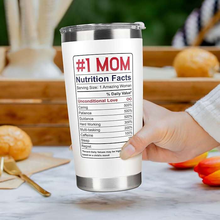 UMACVN Gifts for Mom from Daughter Son - Christmas Gifts for Mom Wife - Birthday, Christmas, Valentines Day Gift for Moms - Gift for Mama, Moms, Mother - 20 Oz Stainless Steel White Tumbler - Image 2