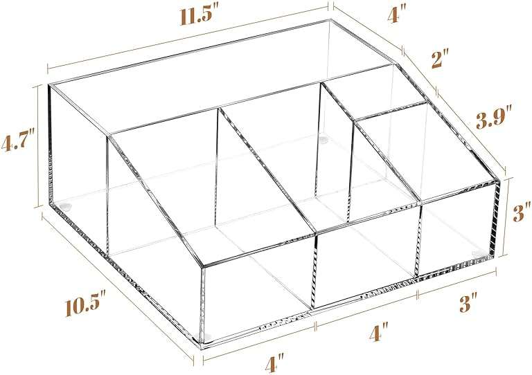 BEYGORM Acrylic Coffee Bar Station Organizer for Countertop,Office Breakroom Clear Snack Tea Storage Accessories Holder for Kcup Pod Condiment Cup Sugar Creamer Syrup, Coffee Gift for Coffee Lovers - Image 3
