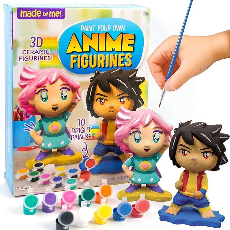 Made By Me Build & Paint Your Own Wooden Toys, DIY Wood Craft Kit, Easy to Assemble, Anime Figurines - Image 1