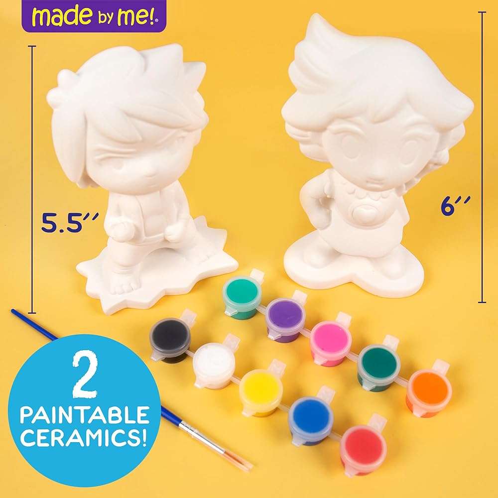 Made By Me Build & Paint Your Own Wooden Toys, DIY Wood Craft Kit, Easy to Assemble, Anime Figurines - Image 3