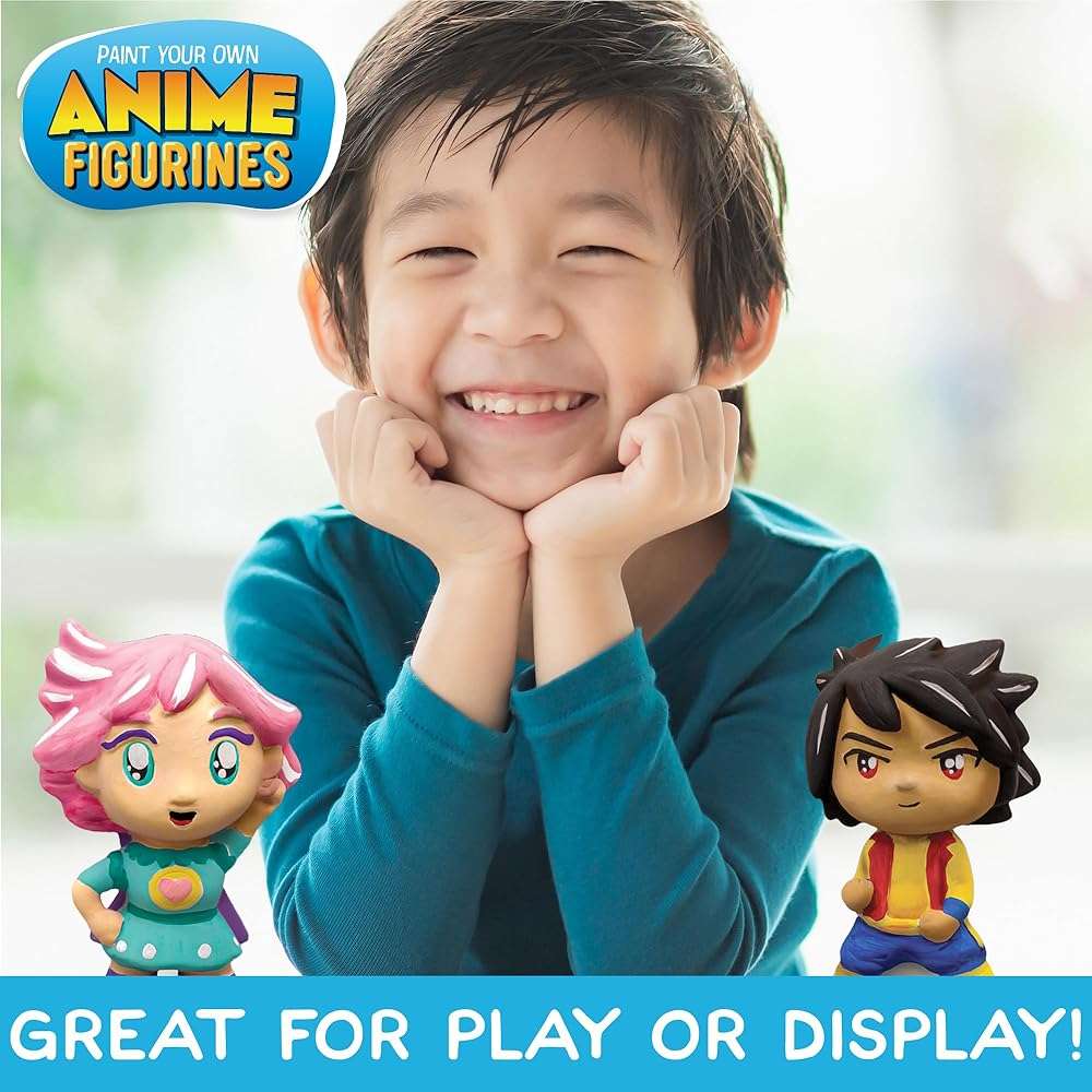 Made By Me Build & Paint Your Own Wooden Toys, DIY Wood Craft Kit, Easy to Assemble, Anime Figurines - Image 5