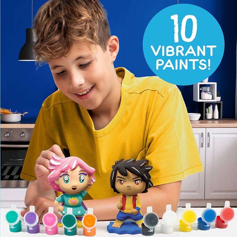 Made By Me Build & Paint Your Own Wooden Toys, DIY Wood Craft Kit, Easy to Assemble, Anime Figurines - Image 6