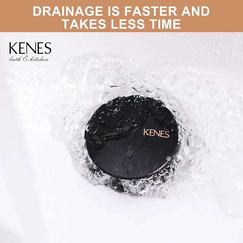 KENES Oil Rubbed Bronze Bathroom Vessel Pop Up Sink Drain, Vanity Faucet Sink Drain Stopper, Sink Drain Assembly Without Overflow Anti Clog Pop Up Drain - Image 6