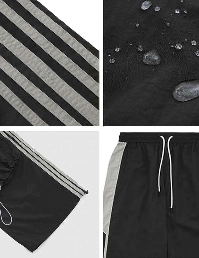 Aelfric Eden Striped Track Pants Men Parachute Pants Women Baggy Sweatpants Y2k Wide Leg Cargo Pants with Drawstring - Image 5