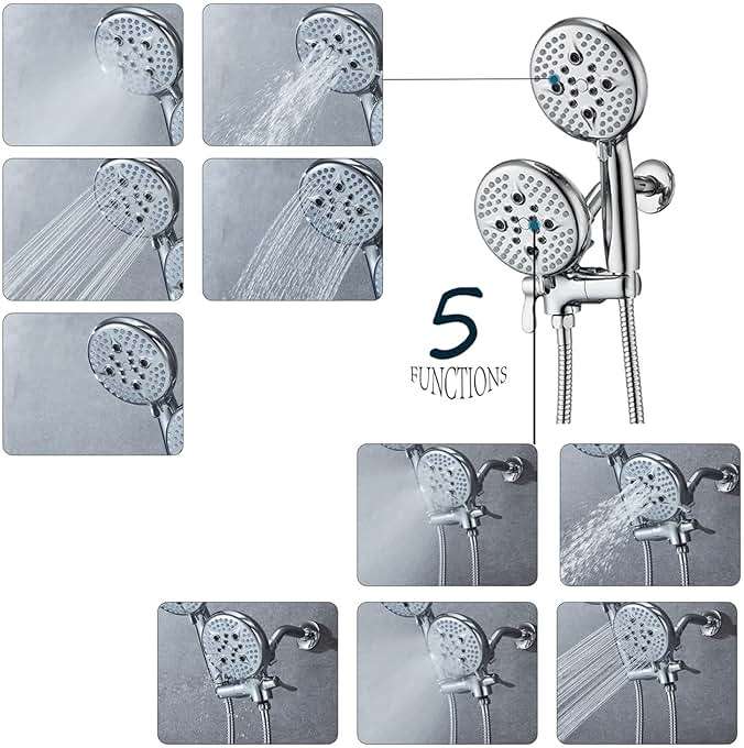 ELLO&ALLO Shower Faucet Set with Tub Spout, Single Handle Tub and Shower Faucet Combo Set, Chrome (Valve Included) - Image 2