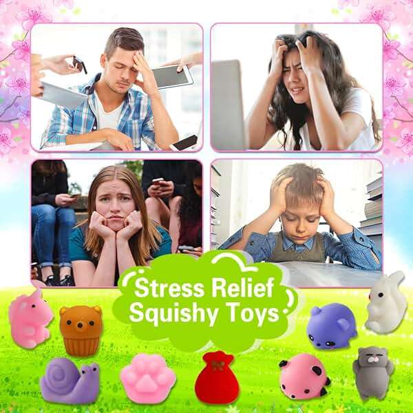 100 Pack Squishies Toys, Tiny Mochi Squishy Fidget Toys Random Bulk Party Favors for Kids 4- 8 8-12 Goodie Bag Pinata Stocking Stuffers Classroom Prizes Treasure Box Egg Fillers Girls - Image 6
