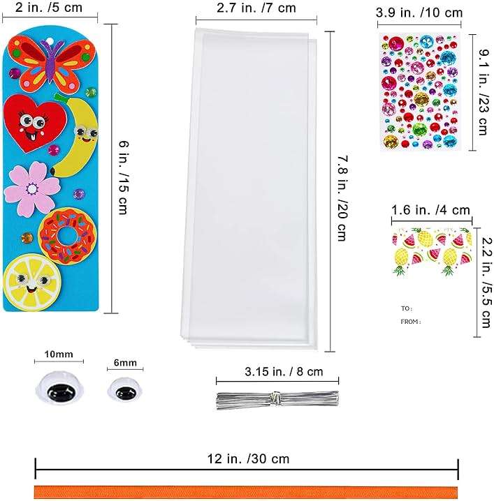 Winlyn 36 Sets Summer Crafts Kits DIY Whimsical Bookmarks Decorations Art Sets Fruits Treats Animals Sun Rainbow Foam Stickers for Kids Classroom Activities Reading Rewards Birthday Camp Party Favors - Image 3