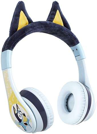 Bluey Bluetooth Headphones for Kids, Volume Reduced Wireless Headphones for School Home or Travel (Bluey) - Image 1