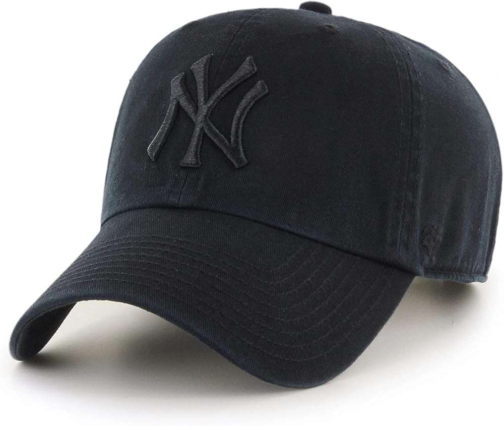 47 MLB Black/Black Clean Up Adjustable Hat Cap, Adult One Size (New York Yankees) - Image 1