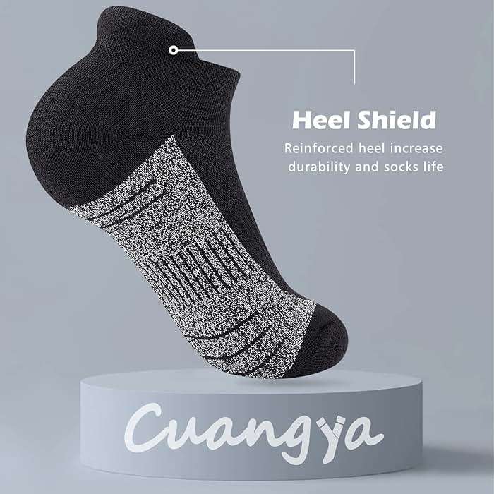 cuangya Ankle Socks for Women - Athletic Low Cut Running Cushioned Socks (3-5 Pairs) - Image 5