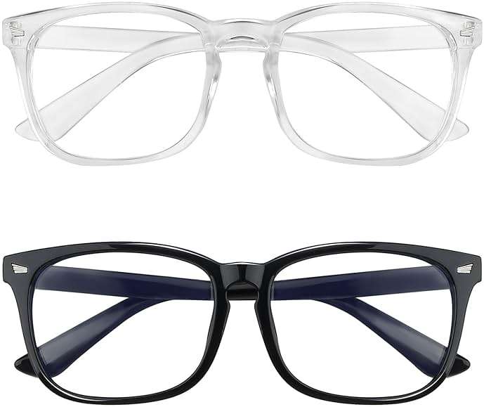 Yekepal Blue Light Blocking Glasses, 2 Pack Blue Light Glasses Men, Blue Light Glasses Women Eyeglasses Bluelight Eyestrain - Image 1
