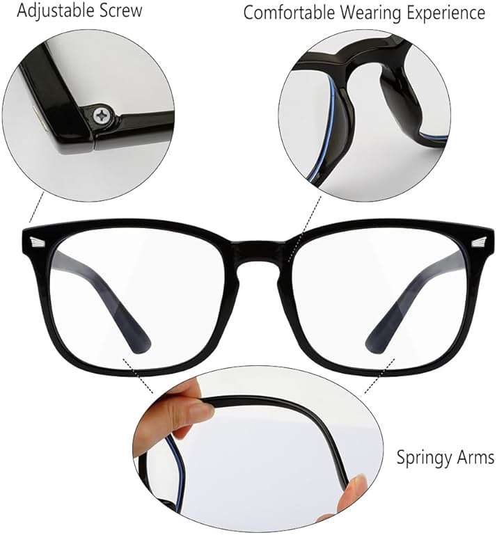 Yekepal Blue Light Blocking Glasses, 2 Pack Blue Light Glasses Men, Blue Light Glasses Women Eyeglasses Bluelight Eyestrain - Image 3