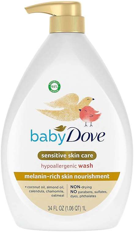 Baby Dove Sensitive Baby Wash Melanin-rich Skin Nourishment For Baby Bath Time Tear-Free and Hypoallergenic 34 oz - Image 1