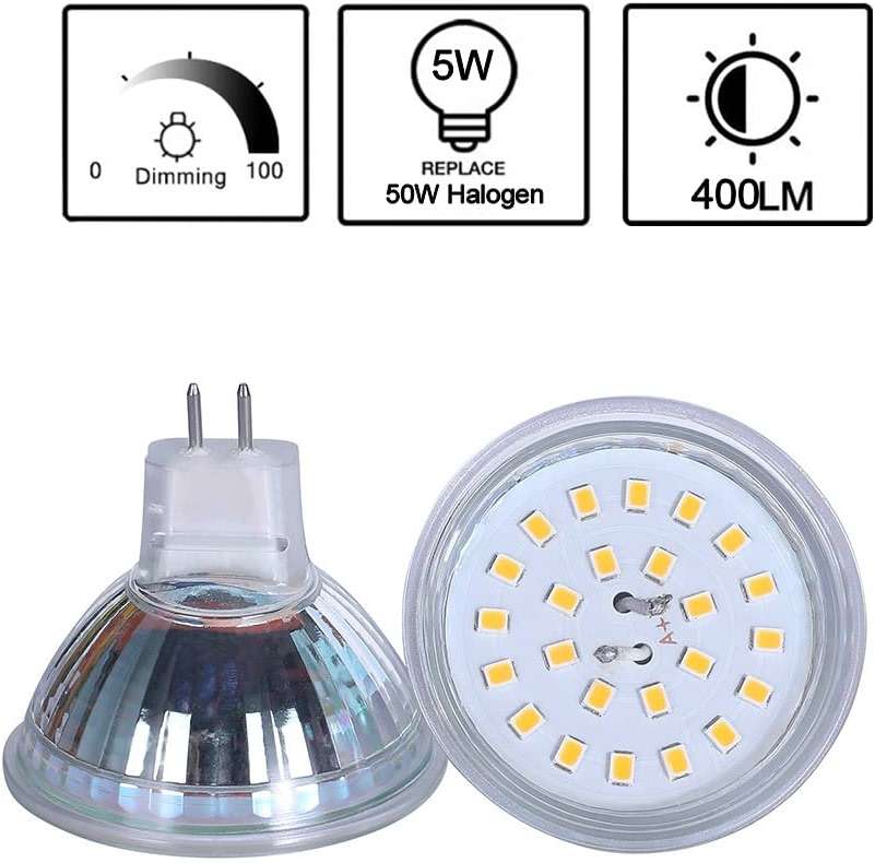 ukzboss mr16 120V Dimmable 5w Warm White 2700K led Spotlight Bulb lamp 50w Halogen Replacement for Tracking Light floodlight Fixture (120V dimmable 5W 2700K) - Image 4