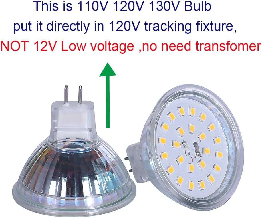 ukzboss mr16 120V Dimmable 5w Warm White 2700K led Spotlight Bulb lamp 50w Halogen Replacement for Tracking Light floodlight Fixture (120V dimmable 5W 2700K) - Image 8