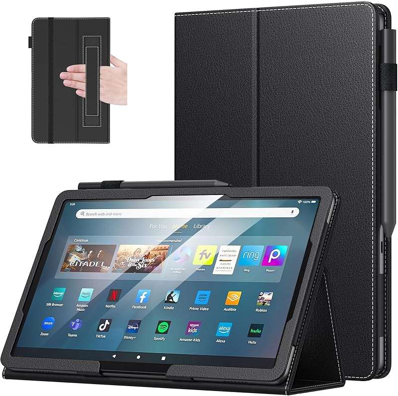 MoKo for Amazon Kindle Fire Max 11 Case (13th Generation, 2023 Release) 11" - Slim Folding Stand Cover Case for Fire 11 Tablet with Auto Wake/Sleep, Black - Image 1
