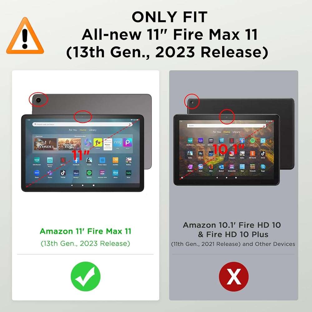 MoKo for Amazon Kindle Fire Max 11 Case (13th Generation, 2023 Release) 11" - Slim Folding Stand Cover Case for Fire 11 Tablet with Auto Wake/Sleep, Black - Image 2