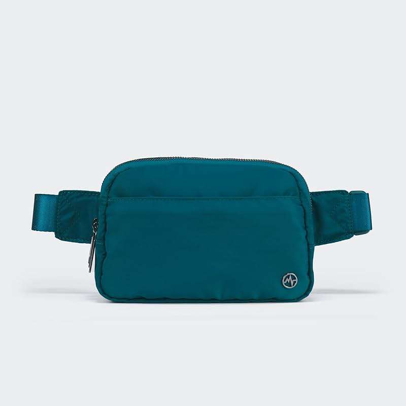 Pander Everywhere Belt Bag for Women, 5 Zipper Pockets Nylon Crossbody Fanny Pack Purse (Teal Blue) - Image 3