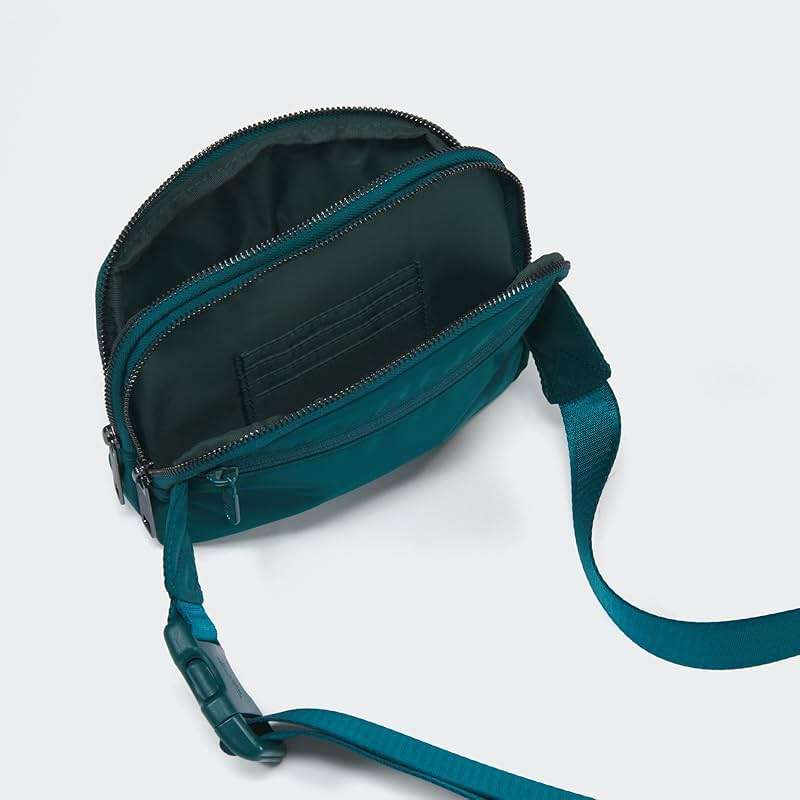 Pander Everywhere Belt Bag for Women, 5 Zipper Pockets Nylon Crossbody Fanny Pack Purse (Teal Blue) - Image 6