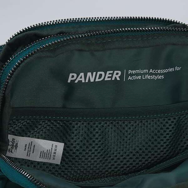 Pander Everywhere Belt Bag for Women, 5 Zipper Pockets Nylon Crossbody Fanny Pack Purse (Teal Blue) - Image 8