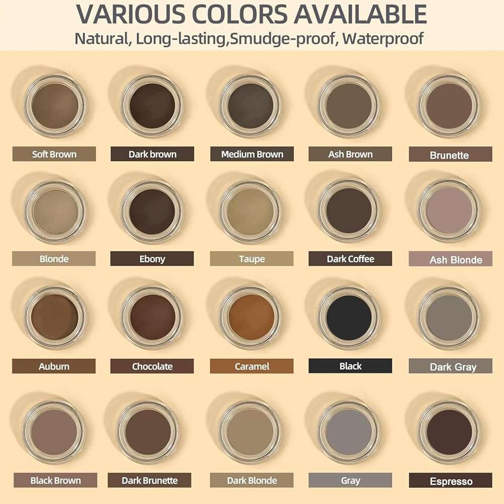 Eyebrow Pomade - Waterproof Brow Pomade for Long-lasting Results,Smudge Proof and Sweat Resistant Formula,Natural Eyebrow Makeup for All Skin Types and Tones - Dark Brown - Image 2