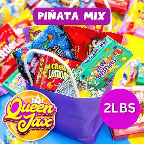 Pinata Candy Mix- Assorted Candy Variety Pack - 2 lb - Individually Wrapped - Piñata Mix - Sour Candies, Bubble Gum, Fruity Sweets, Chewy Sweets- Large Bulk Candies For Party Bags - Father's Day - Image 3