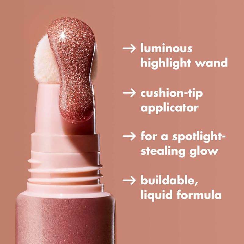 e.l.f. Halo Glow Highlight Beauty Wand, Liquid Highlighter Wand For Luminous, Glowing Skin, Buildable Formula, Vegan & Cruelty-free,Champagne Campaign - Image 4