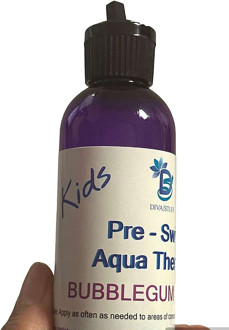 Diva Stuff Kids Pre-Swim Aqua Therapy Chlorine Neutralizing Body Moisturizing Lotion for Swimmers, Protects Skin from Chlorine & Salt Water, 4 oz - Made in the USA, Bubblegum Scent - Image 4