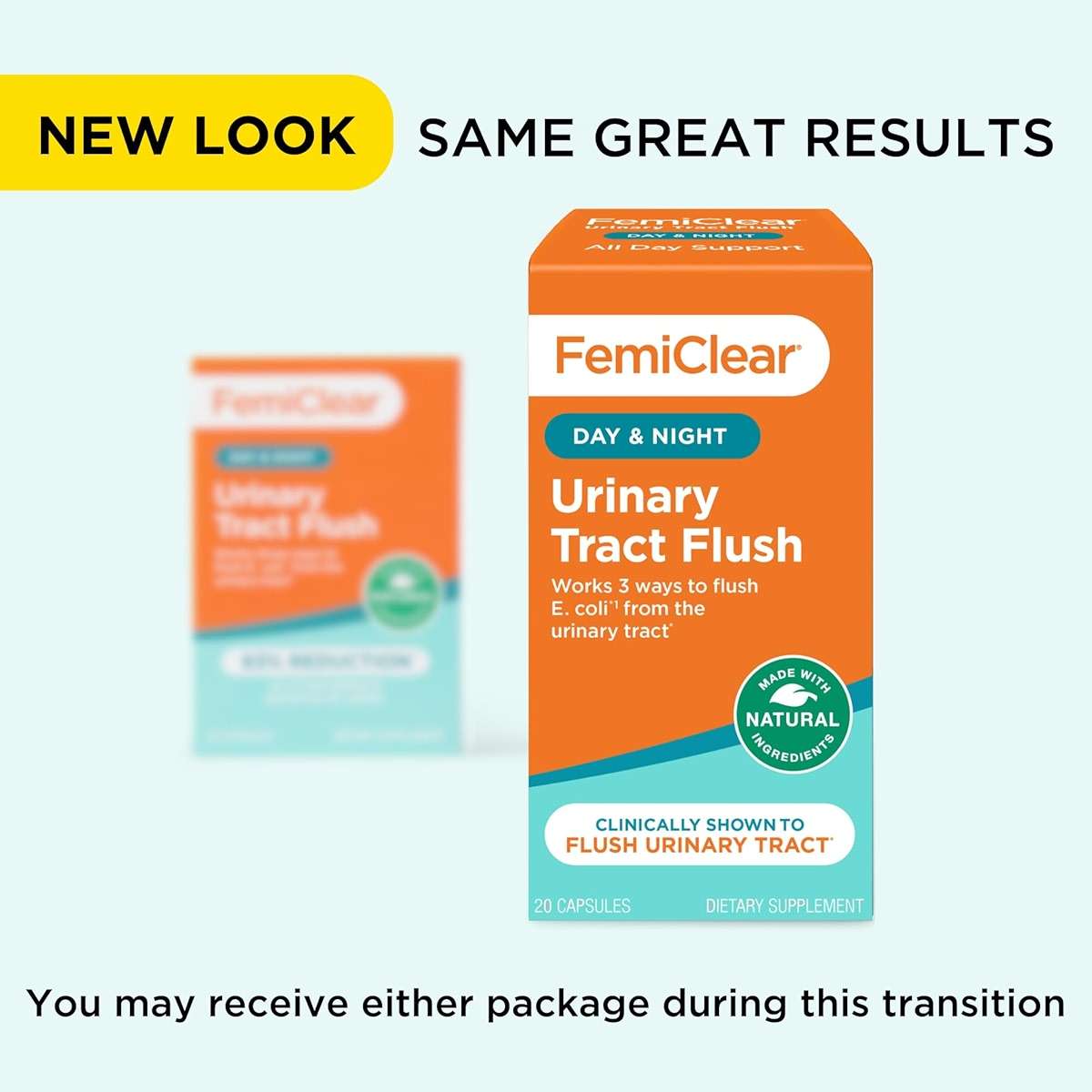FemiClear Daily Urinary Tract Flush for Women & Men, 20 Capsules | Day & Night Urinary Support, D-Mannose Supplement, Urinary Tract Health Supplement - Image 8